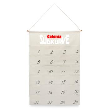 Südkurve Colonia - Leinen Adventskalender  - Naturweiß - Vorne