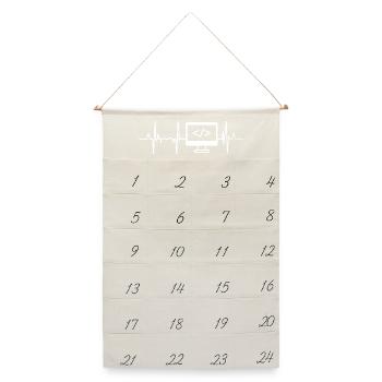 Entwickler Herzschlag - Leinen Adventskalender  - Naturweiß - Vorne
