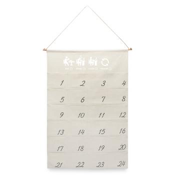 Essen, schlafen, Code wiederholen – lustiger Softwareentwickler - Leinen Adventskalender  - Naturweiß - Vorne