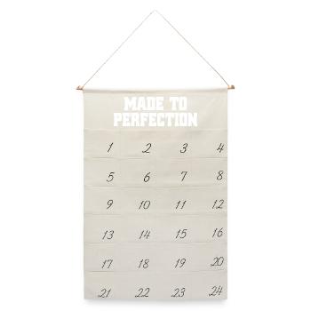 Made To Perfection Zur Perfektion Gereift Perfekt - Leinen Adventskalender  - Naturweiß - Vorne