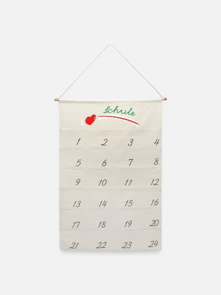 I love Schule - Leinen Adventskalender - Naturweiß