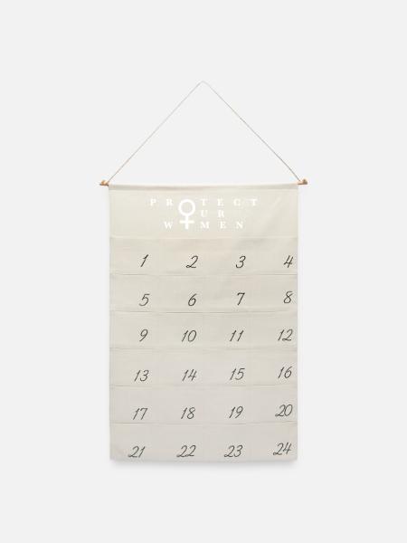 Protect Our Women - Leinen Adventskalender  - Naturweiß