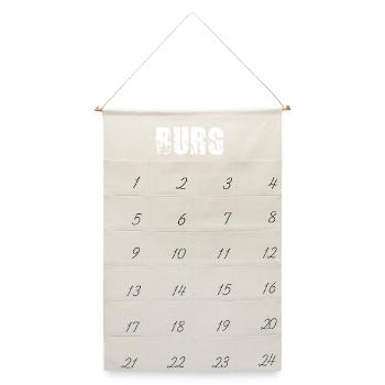 Burg - Leinen Adventskalender  - Naturweiß - Vorne