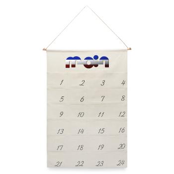 Moin - Leinen Adventskalender  - Naturweiß - Vorne