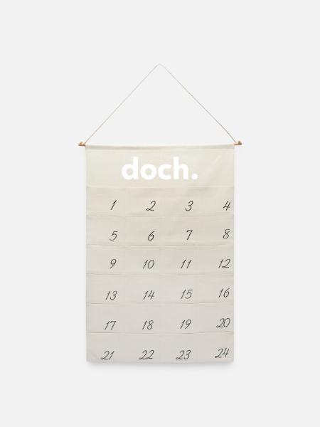 doch. - Leinen Adventskalender - Naturweiß