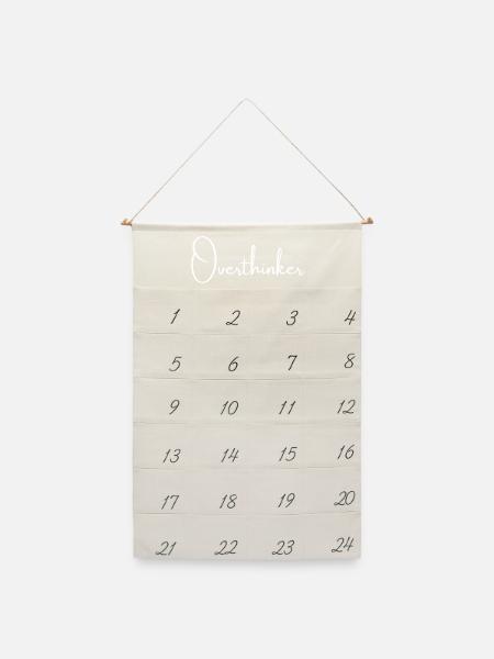 Overthinker | Greysoul Thoughts - Leinen Adventskalender  - Naturweiß