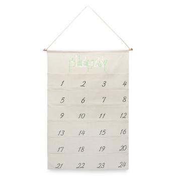 DEEJAY PFEILE WEISS - Leinen Adventskalender  - Naturweiß - Vorne