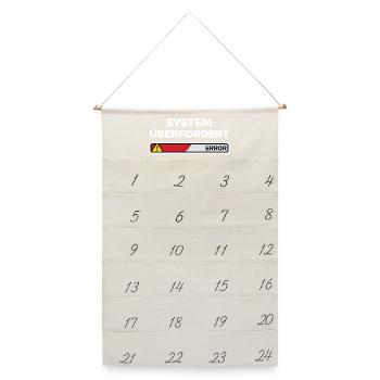 System überfordert Error - Leinen Adventskalender  - Naturweiß - Vorne