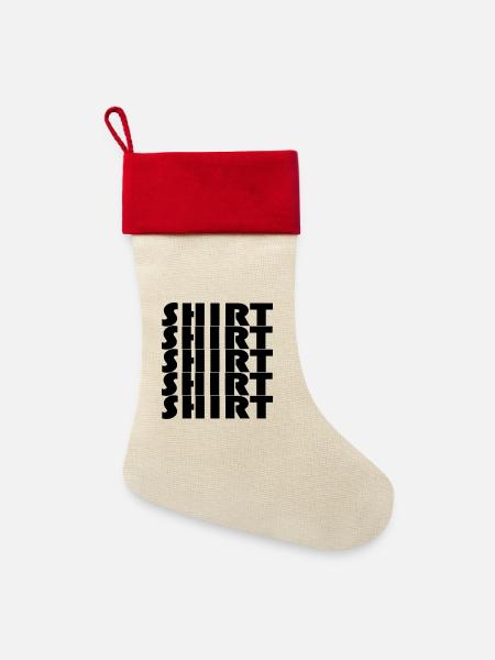 BAUHAUS SHIRT - Leinen Weihnachtsstrumpf - Natur/Rot