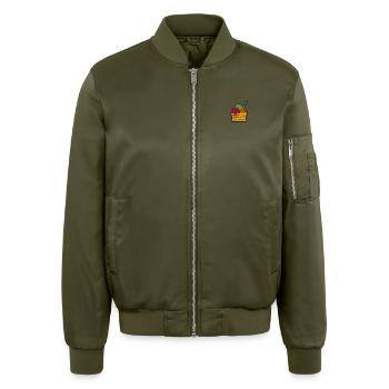 Glace - Blouson bomber unisexe - kaki - Devant - AI Model Male 178 light (178cm)