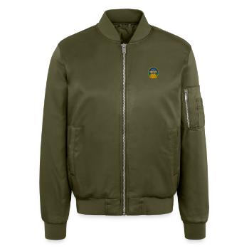 Ufo - Unisex Bomberjacke - Khaki - Vorne - AI Model Male 178 light (178cm)