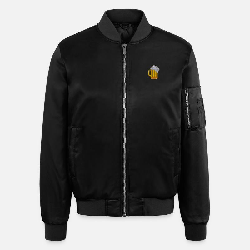 Bier - Unisex Bomberjacke - Schwarz