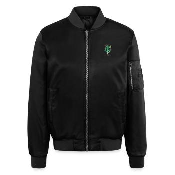 Kaktus 1 - Unisex Bomberjacke - Schwarz - Vorne - AI Model Male 178 light (178cm)