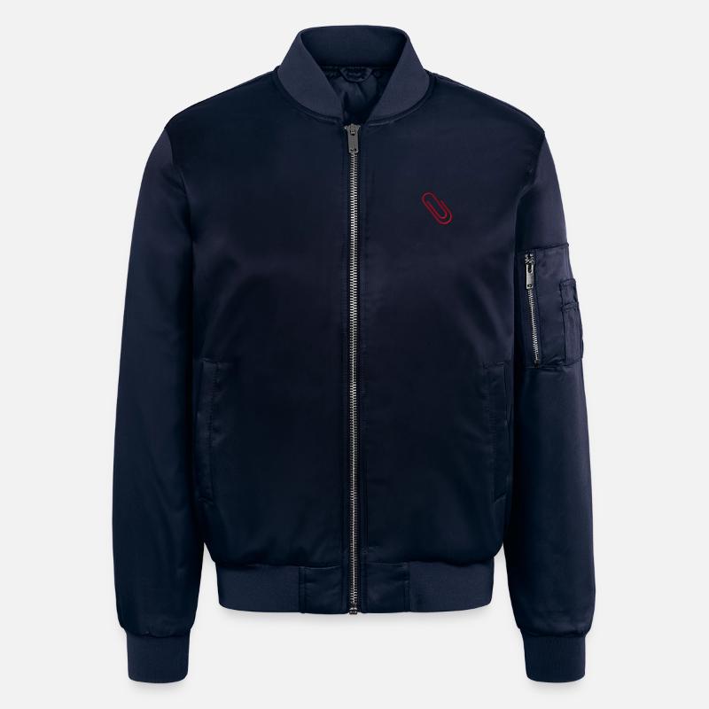 Büroklammer bestickt - Unisex Bomberjacke - Navy