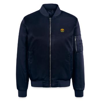 Burger 1 - Unisex Bomber Jacket - navy - Front - AI Model Male 178 light (178cm)