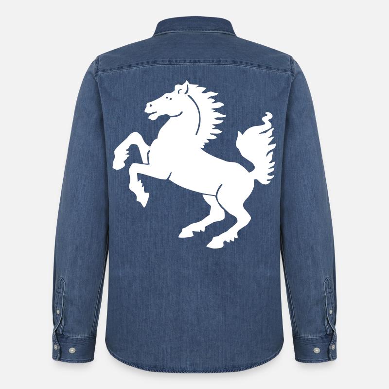 Stuttgart - Stuttgarter Ross - Männer Jeanshemd Organic von Stanley/Stella - verwaschenes Mittelblau 