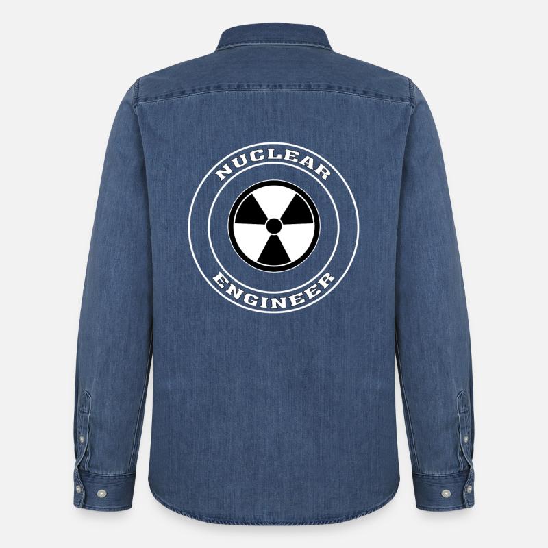 Nuclear Engineer Gift, Nuclear Engineering Shirt - Männer Jeanshemd Organic von Stanley/Stella - verwaschenes Mittelblau