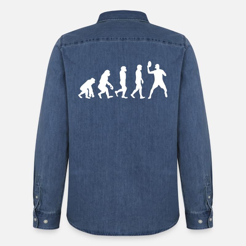 Discgolf Evolution - Männer Jeanshemd Organic von Stanley/Stella - verwaschenes Mittelblau 