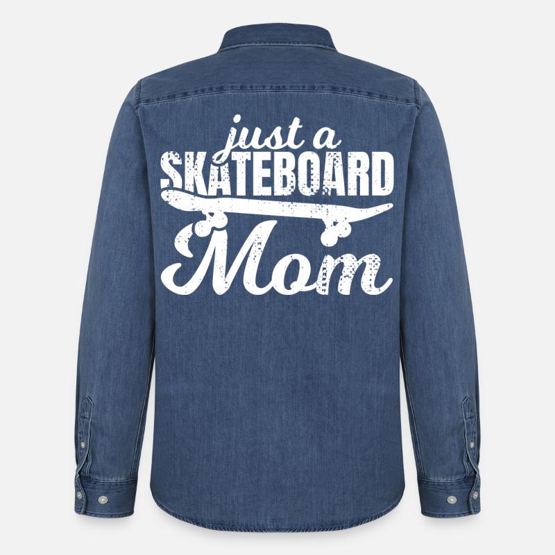Nur eine Skateboard Mutter - Männer Jeanshemd Organic von Stanley/Stella - verwaschenes Mittelblau 