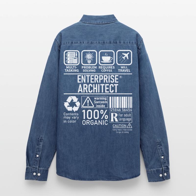 Enterprise Architect multi tasking problem solving Männer Jeanshemd Organic von Stanley/Stella