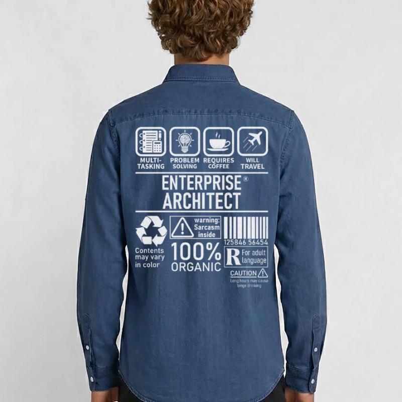 Enterprise Architect multi tasking problem solving Männer Jeanshemd Organic von Stanley/Stella