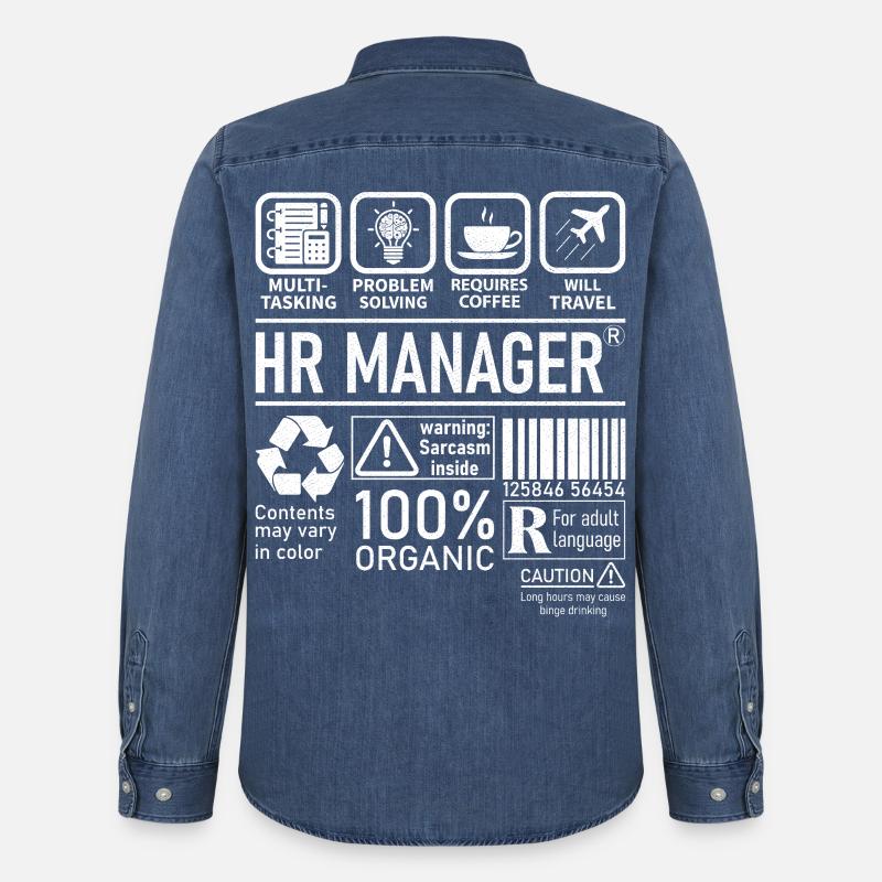 Hr Manager multi tasking problem solving - Men’s Organic Denim Shirt by Stanley/Stella - mid washy