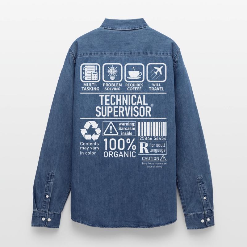 Technical Supervisor multi tasking problem solving Men’s Organic Denim Shirt by Stanley/Stella