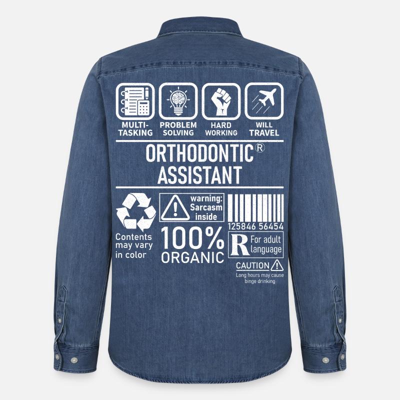 Orthodontic Assistant multi tasking problem - Männer Jeanshemd Organic von Stanley/Stella - verwaschenes Mittelblau
