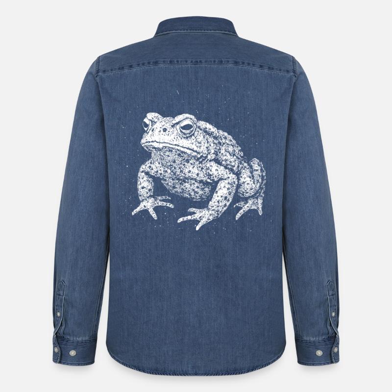 Toad - Men’s Organic Denim Shirt by Stanley/Stella - mid washy 