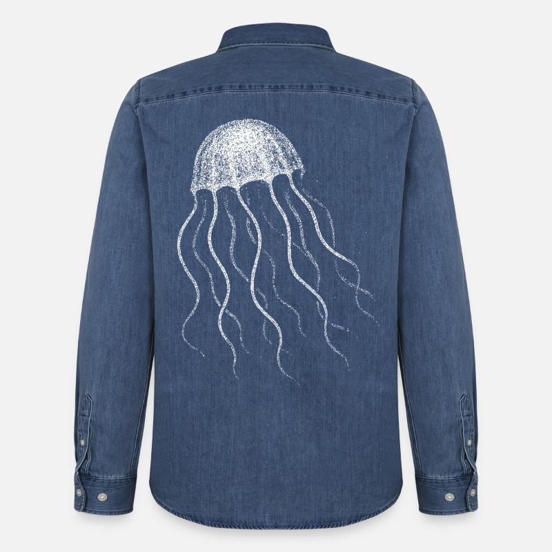 Méduse - Chemise en denim homme bio Stanley/Stella - bleu moyen délavé 