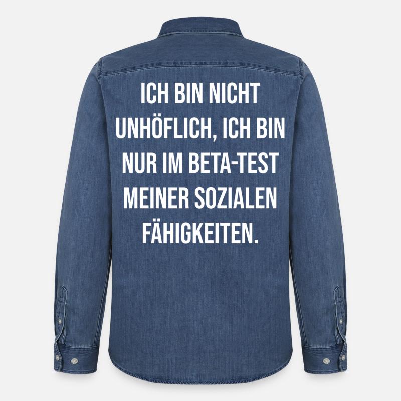 Beta-Test Sozialkompetenz - Männer Jeanshemd Organic von Stanley/Stella - verwaschenes Mittelblau 