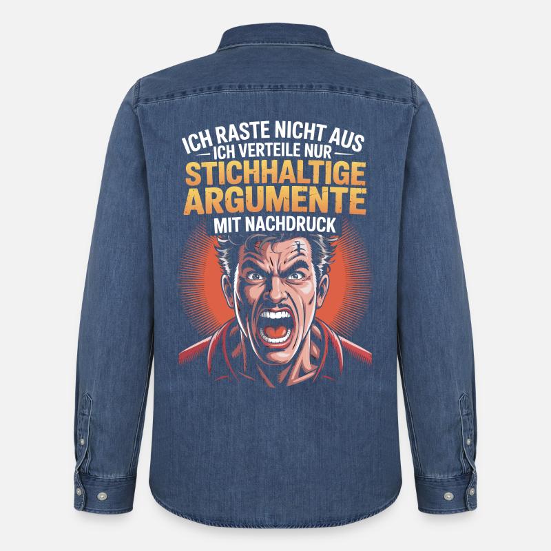 Stichhaltige Argumente Comic Mann - Männer Jeanshemd Organic von Stanley/Stella - verwaschenes Mittelblau