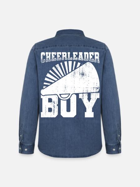 Cheerleader Boy - Men’s Organic Denim Shirt by Stanley/Stella - mid washy