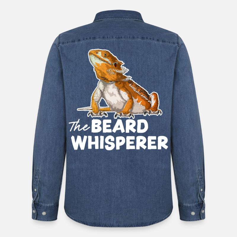 Der Bartflüsterer - Männer Jeanshemd Organic von Stanley/Stella - verwaschenes Mittelblau 
