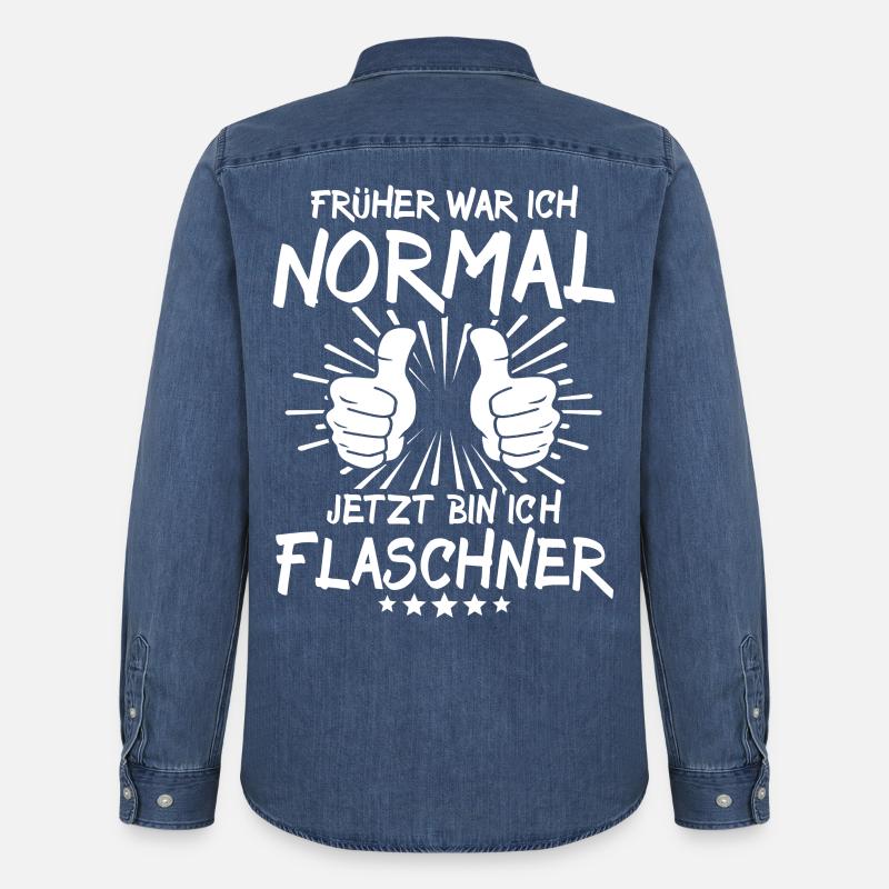 Flaschner - Männer Jeanshemd Organic von Stanley/Stella - verwaschenes Mittelblau 