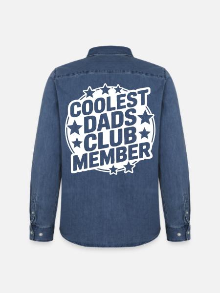 Super Papa Club - Men’s Organic Denim Shirt by Stanley/Stella - mid washy