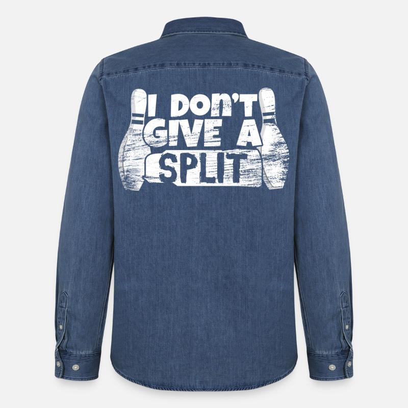 I Don't Give A Split - Männer Jeanshemd Organic von Stanley/Stella - verwaschenes Mittelblau