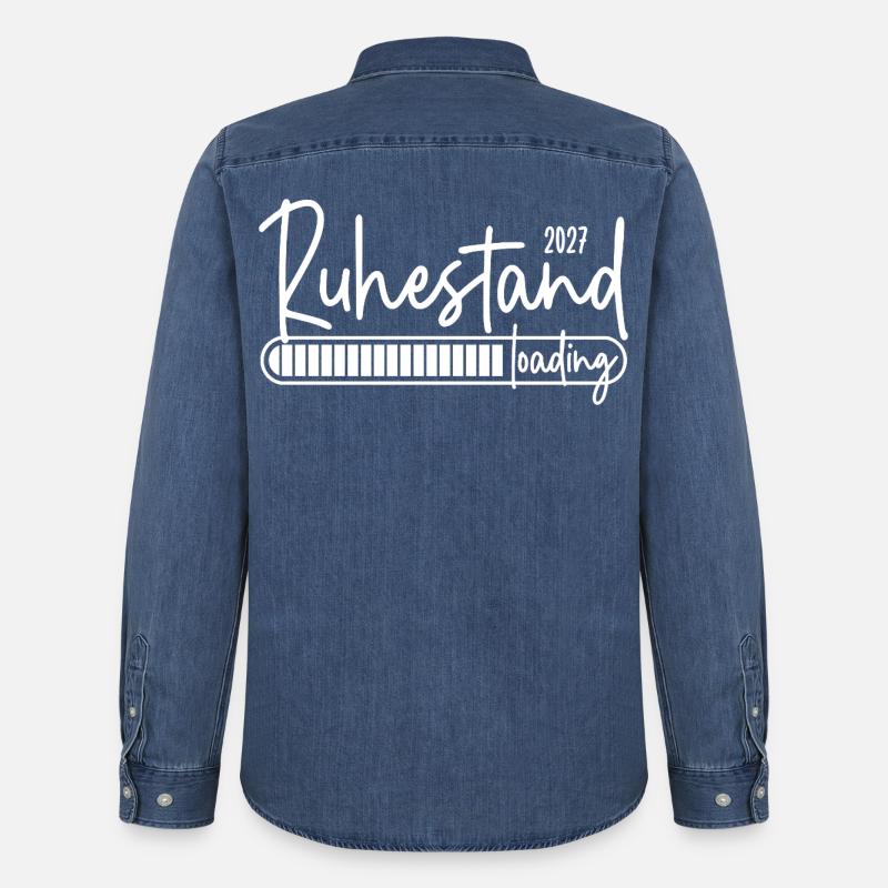 Ruhestand 2027 loading - Männer Jeanshemd Organic von Stanley/Stella - verwaschenes Mittelblau 