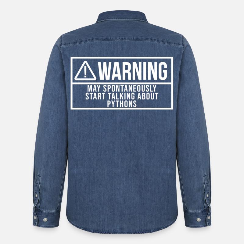 python - Chemise en denim homme bio Stanley/Stella - bleu moyen délavé 