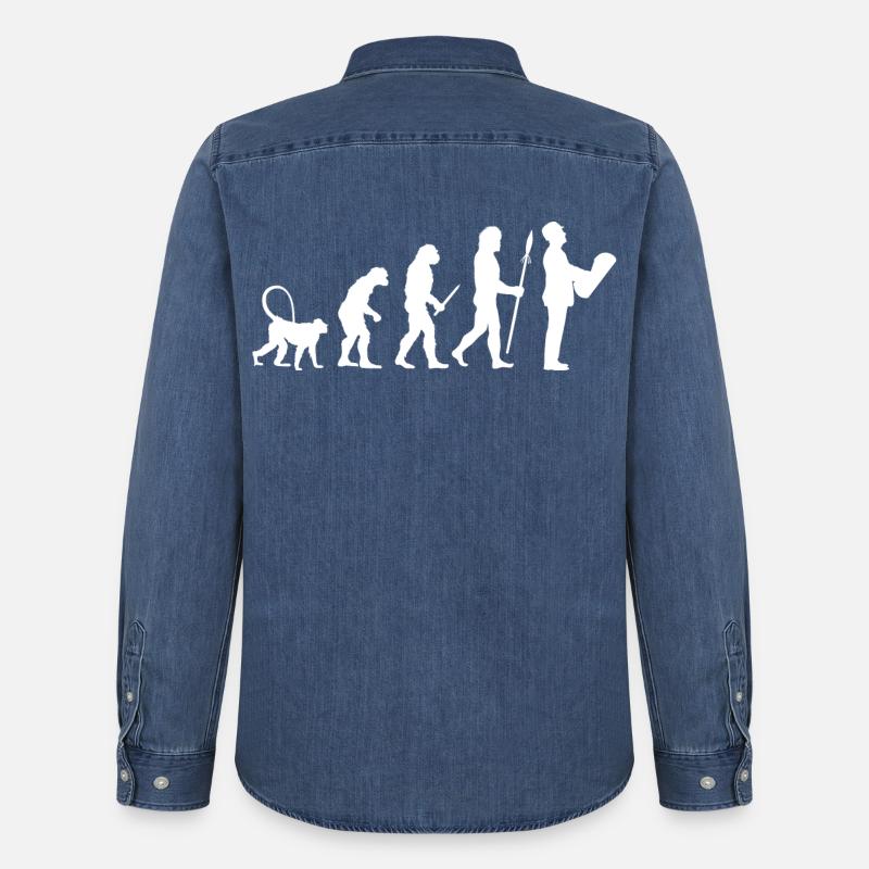 Die Entwicklung eines Architekten - Männer Jeanshemd Organic von Stanley/Stella - verwaschenes Mittelblau 
