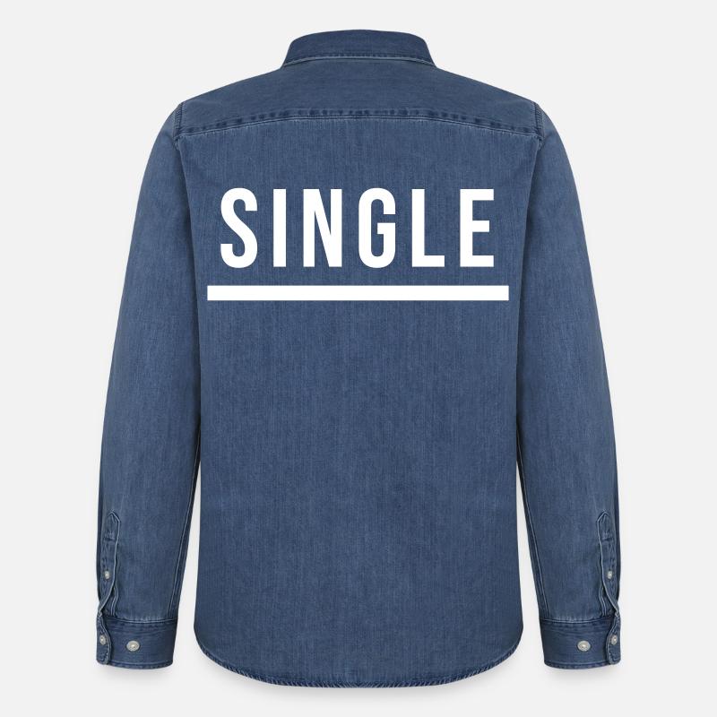 Single Statement Geschenk - Männer Jeanshemd Organic von Stanley/Stella - verwaschenes Mittelblau 