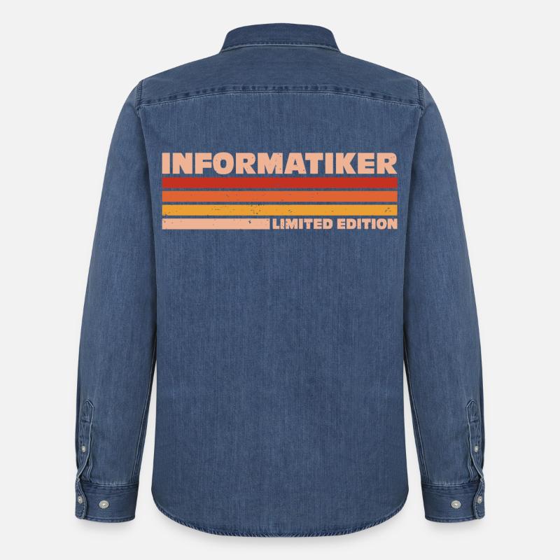 Informatiker Informatikerin Informatik - Männer Jeanshemd Organic von Stanley/Stella - verwaschenes Mittelblau 