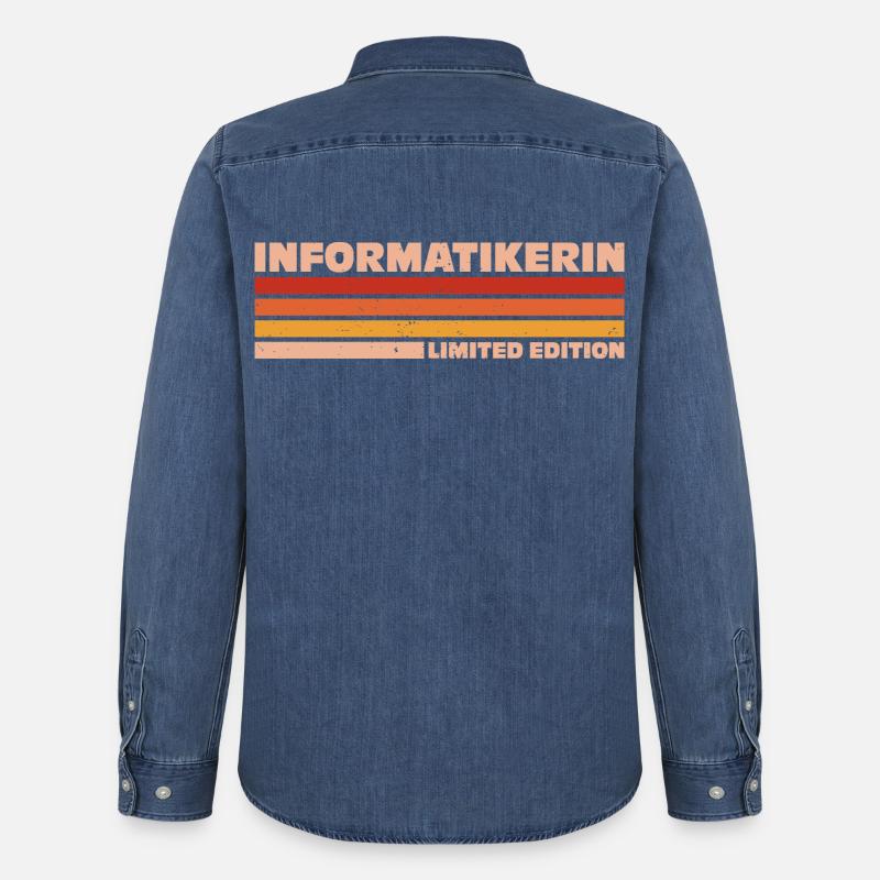 Computer Scientist Computer Scientist Programmer - Men’s Organic Denim Shirt by Stanley/Stella - mid washy 