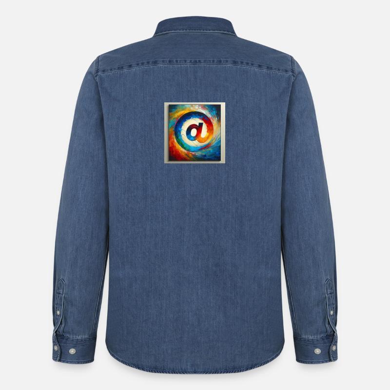 Symbol 6 - Männer Jeanshemd Organic von Stanley/Stella - verwaschenes Mittelblau 
