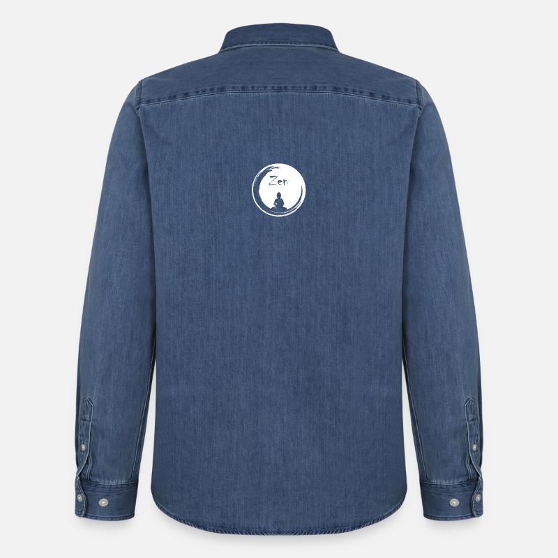 Zen-Blase - Männer Jeanshemd Organic von Stanley/Stella - verwaschenes Mittelblau 