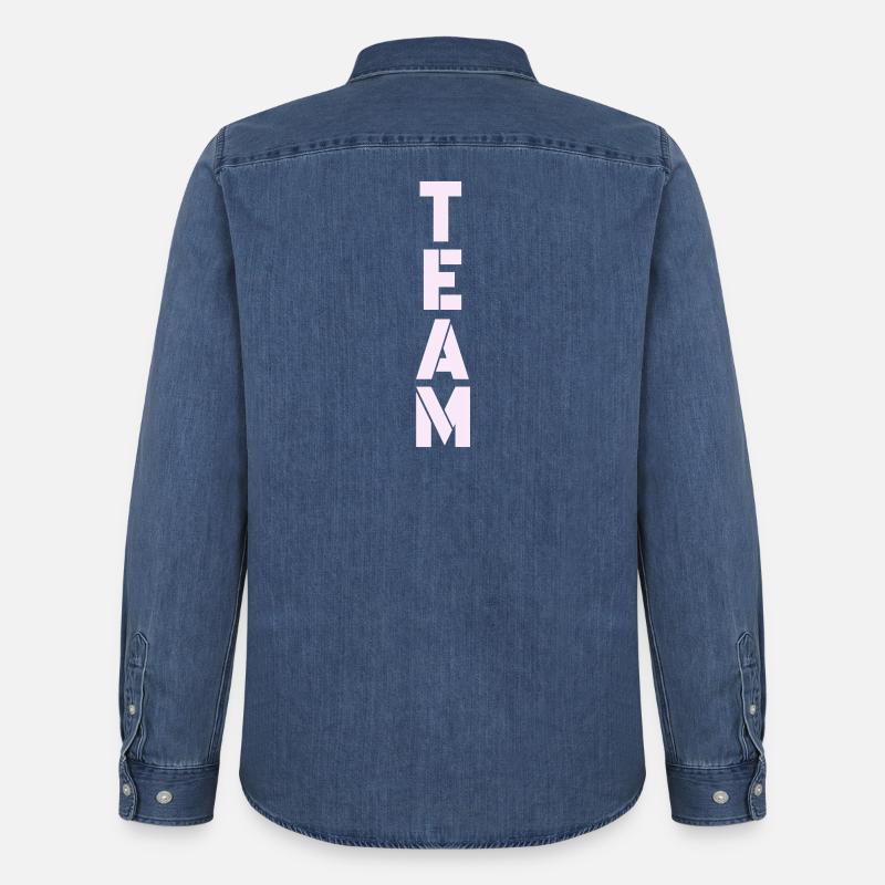 team - Männer Jeanshemd Organic von Stanley/Stella - verwaschenes Mittelblau 