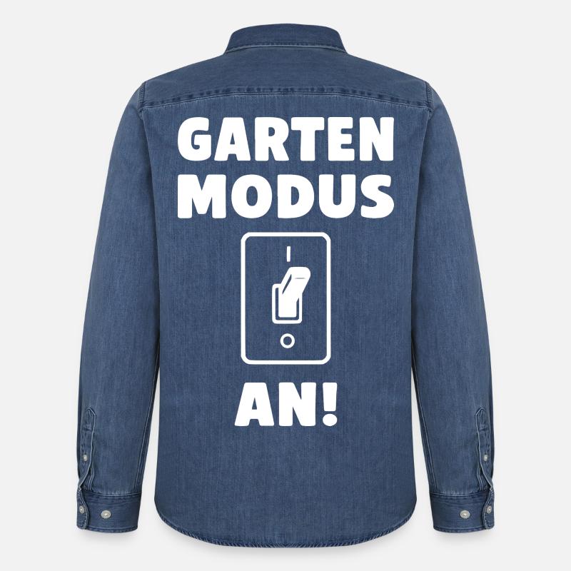 Garten Modus an! - Männer Jeanshemd Organic von Stanley/Stella - verwaschenes Mittelblau 