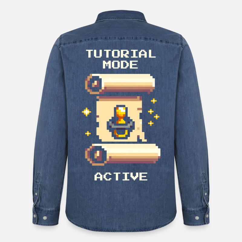 Tutorialmodus aktiv | Eltern im Lernlevel - Männer Jeanshemd Organic von Stanley/Stella - verwaschenes Mittelblau