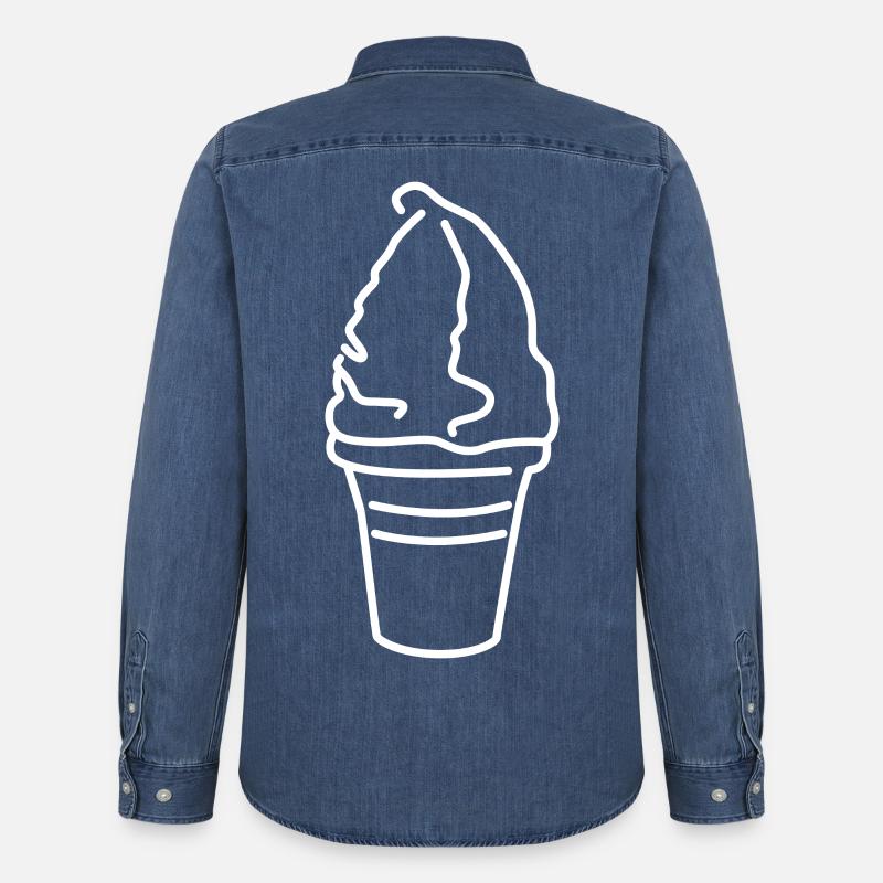 Softeis - Männer Jeanshemd Organic von Stanley/Stella - verwaschenes Mittelblau 