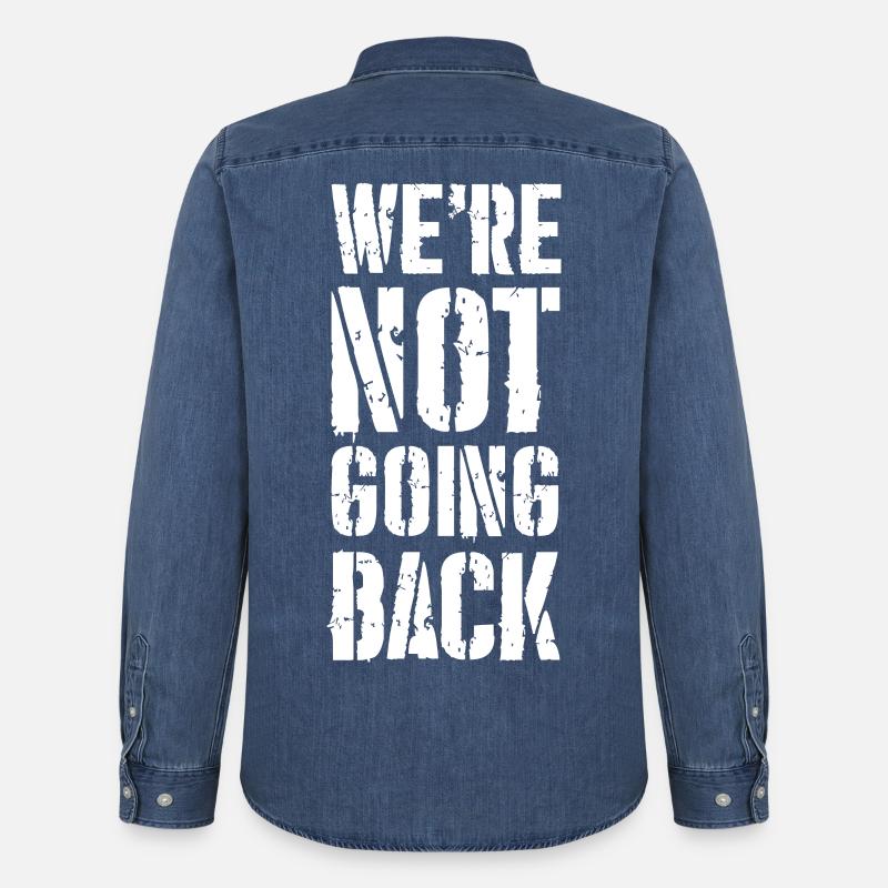 we're not going back - Männer Jeanshemd Organic von Stanley/Stella - verwaschenes Mittelblau